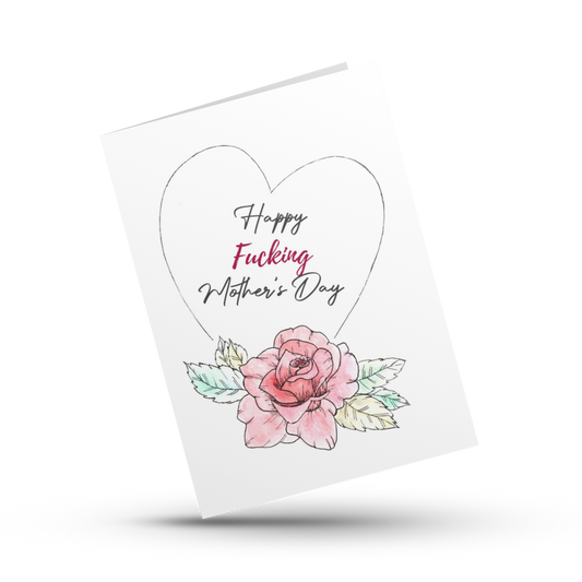 Happy fucking mother's day, Mother's day card, Sweary card, Cute cuss card for mom, Funny Mother's day card for wife, Card for bestie mom