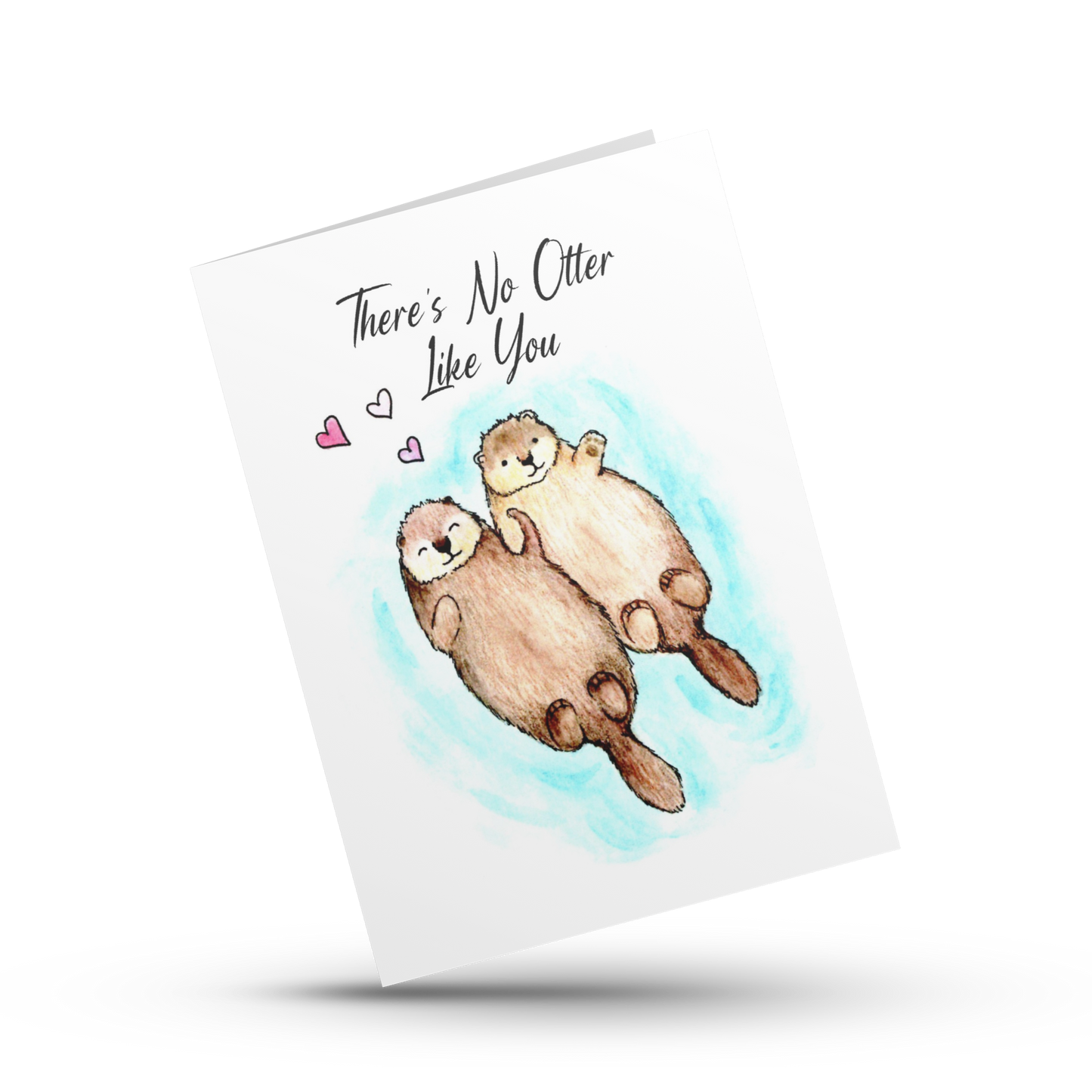 There's no otter like you, Love punny, Otter stationary, Joke card, Love Punny, Valentine's day, Anniversary, Otter friendship, Otter love
