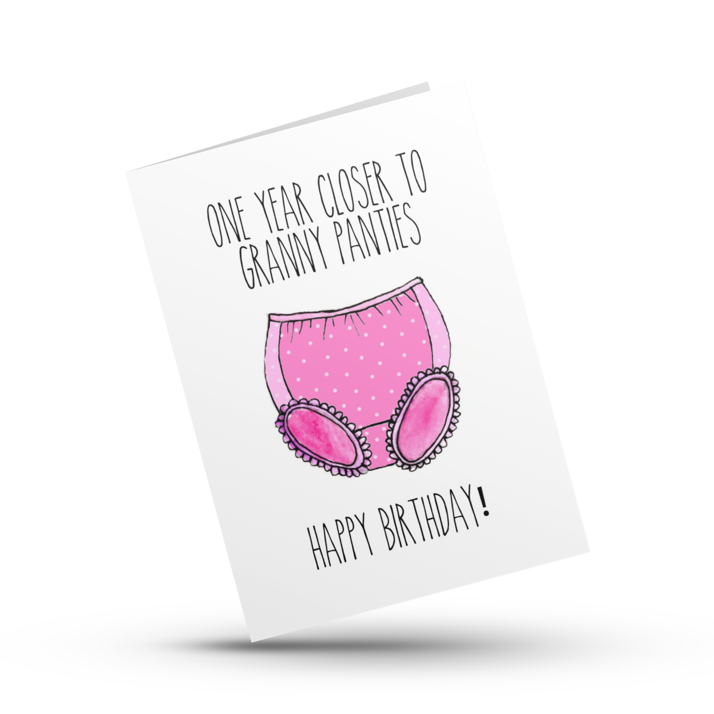 One year closer to granny panties, Funny birthday card, Birthday card for best friend, Old lady card, Granny pants card, Old age joke card