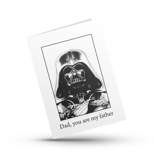 Dad you are my father, The dark side card, Father's day card, Funny fathers day card, Nerd card, The force card for dad, Movie theme card