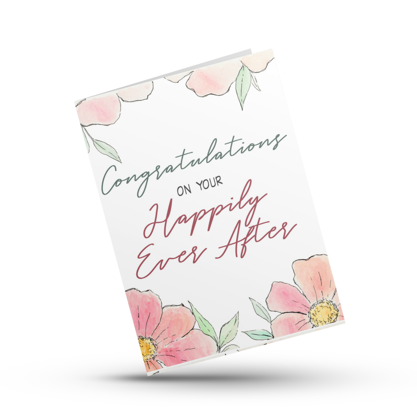 Congratulations on your happily ever after, Wedding card, Card for bride and groom, Happy couple card, Card for bride to be, Congrats card