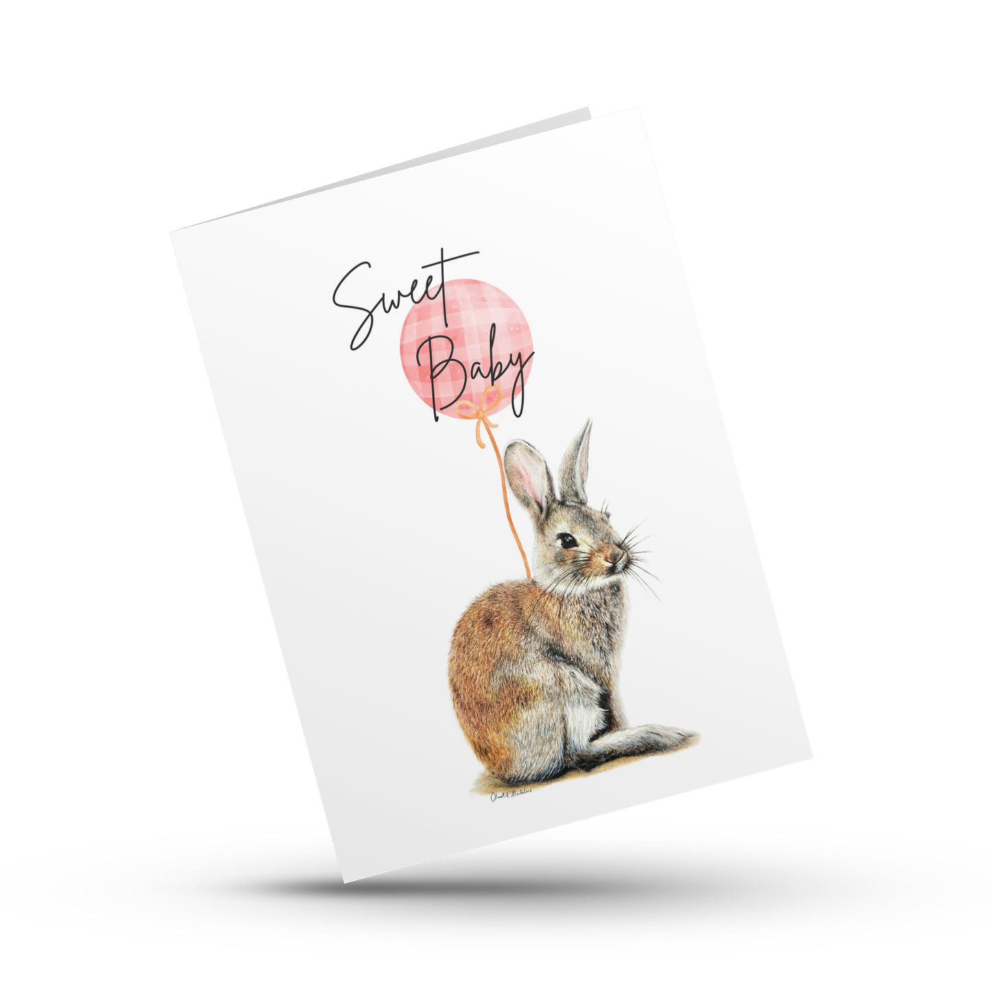 Sweet new born baby bunny card, Congratulations new baby, Woodland nursery theme gift, New mom, Mama to be, Dad to be, Grandma, Expecting,