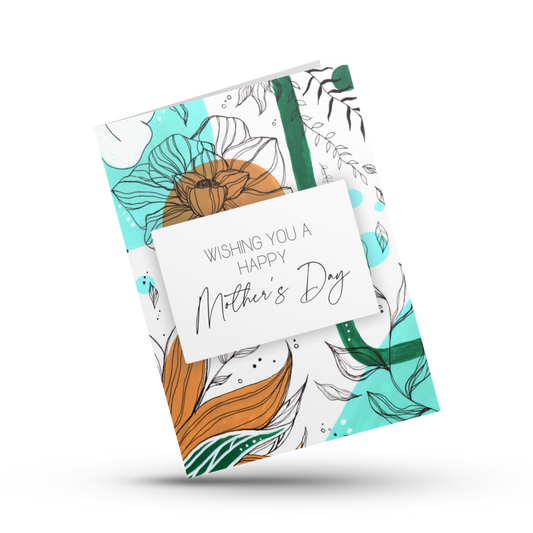 Floral Mother's Day Card, Wishing you a happy mother's day card, 1st Mother's Day Card, Grandmother Mother's Day, Cute, Sweet greeting card