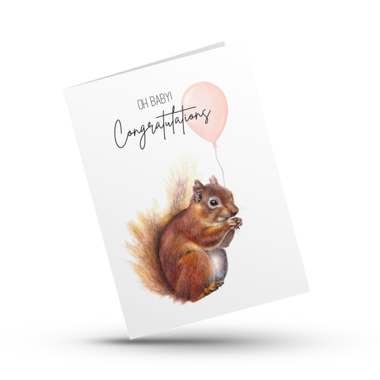 Oh baby congratulations, Baby shower greeting card, Cute expecting card, Gender neutral new baby card, Welcome new baby card, New mom card