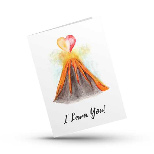I lava you, I love you card, Lava pun card, Cute Valentine's day card, Sweet anniversary card, Volcano card, Card for Wife,Card for husband