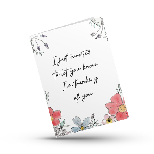 Just wanted to let you know I'm thinking of you, Support card, Grief and loss card, I'm here for you card, Sympathy card, Sending love card