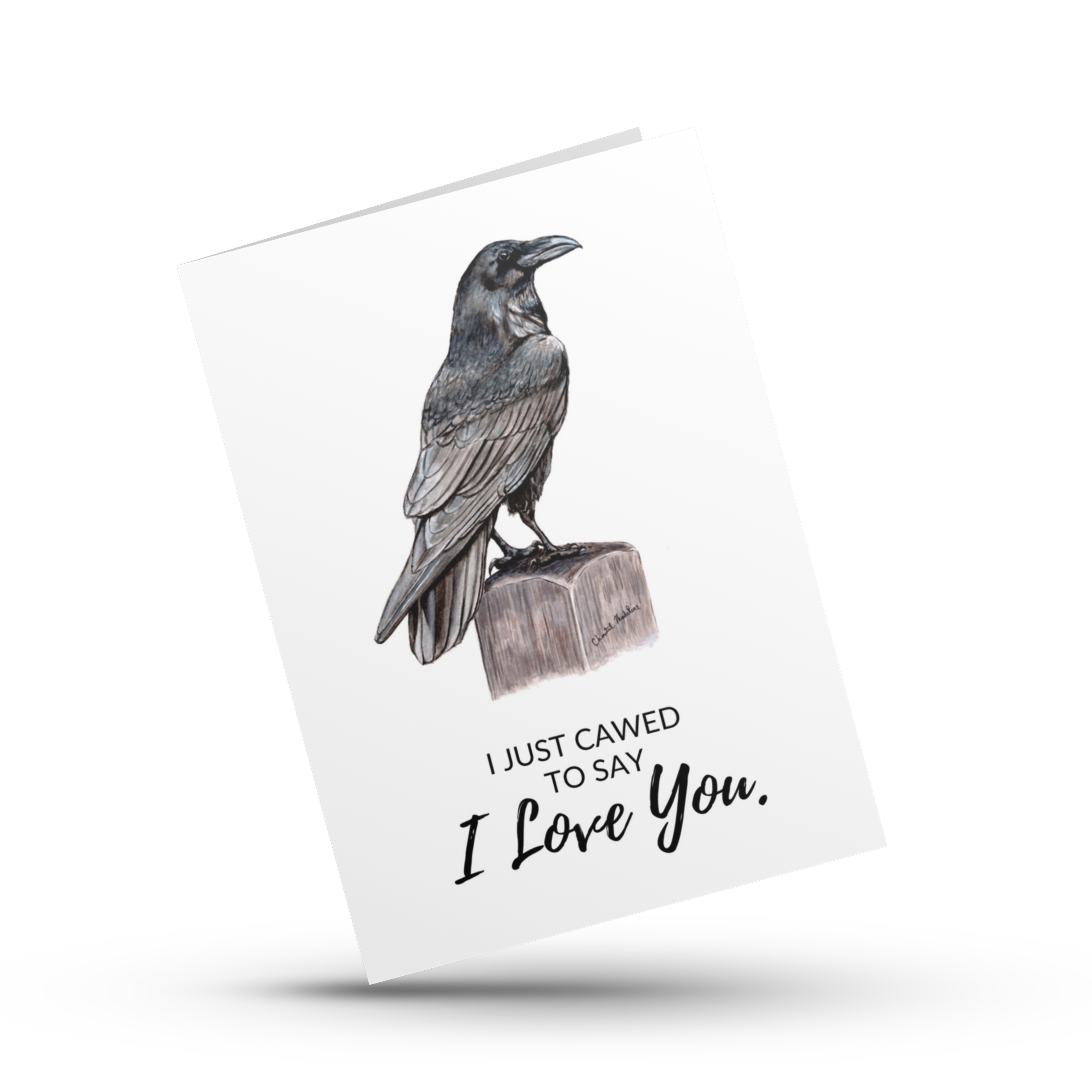 Gothic love card, Just cawed to say I love you, Raven anniversary card ...