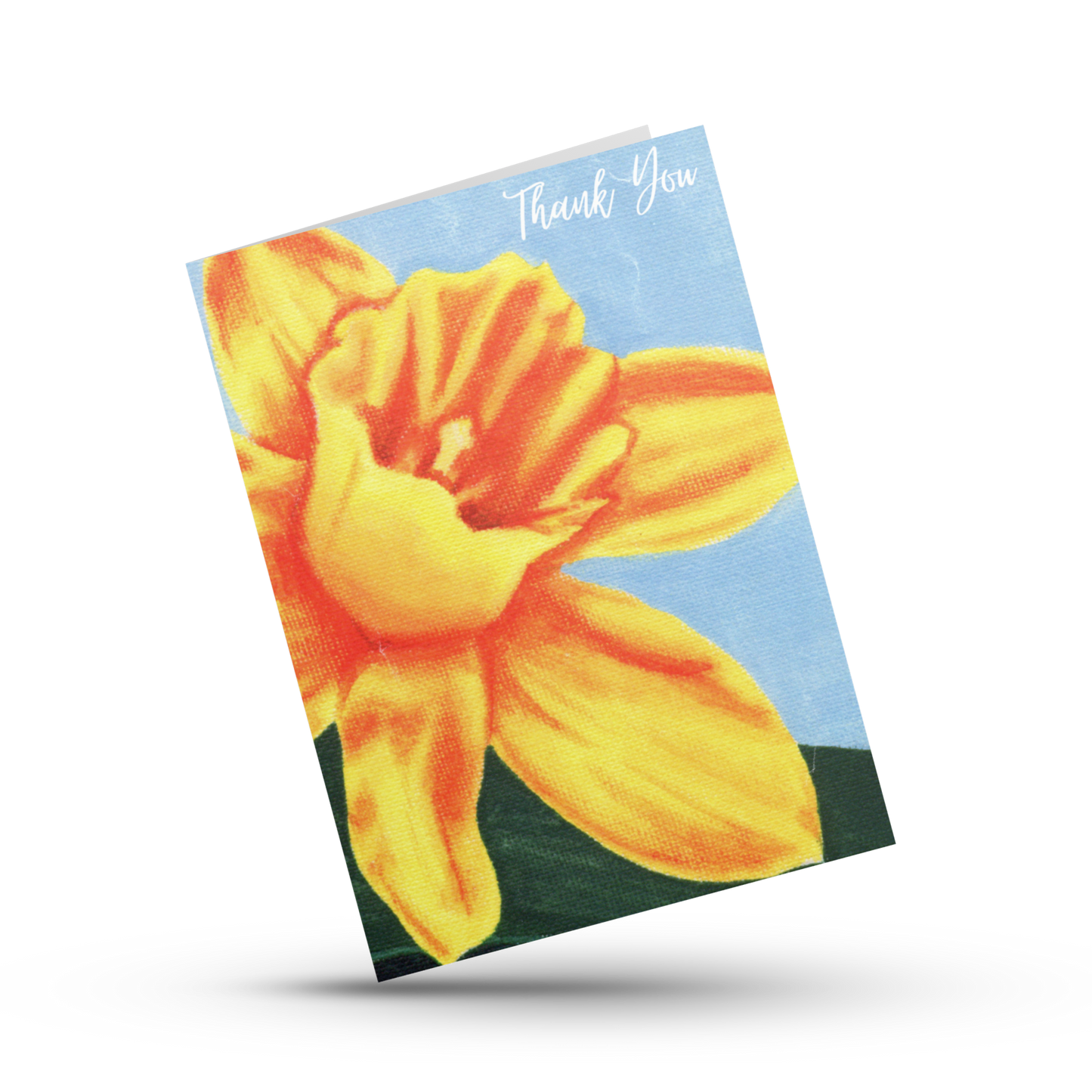 Daffodil thank you card, Flower card, Floral thank you card, Bridal baby shower thank you, Wedding thank you, Card for friend, Aunt, Mom