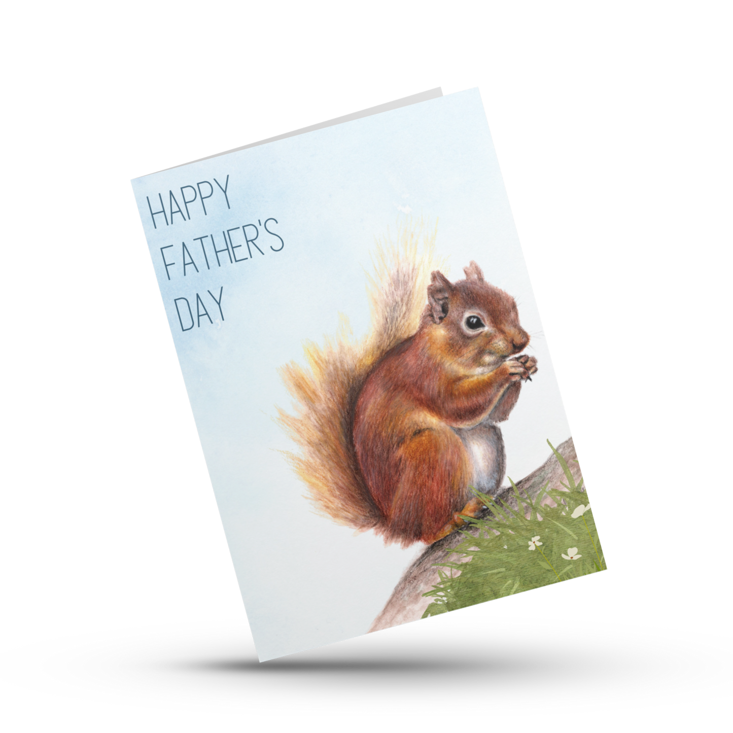 Happy father's day card, Wildlife card for dad, Celebrate dad woodland greeting card, Card for Grandpa, Gift for him,Cute mouse card for dad
