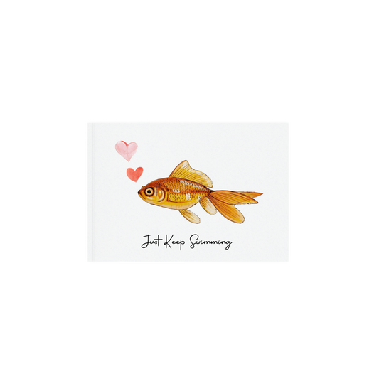 Just keep swimming, Art print, Living room decor, Home decor, Art for home, Fish pun, Cute artwork, Motivational art, Encouragement art