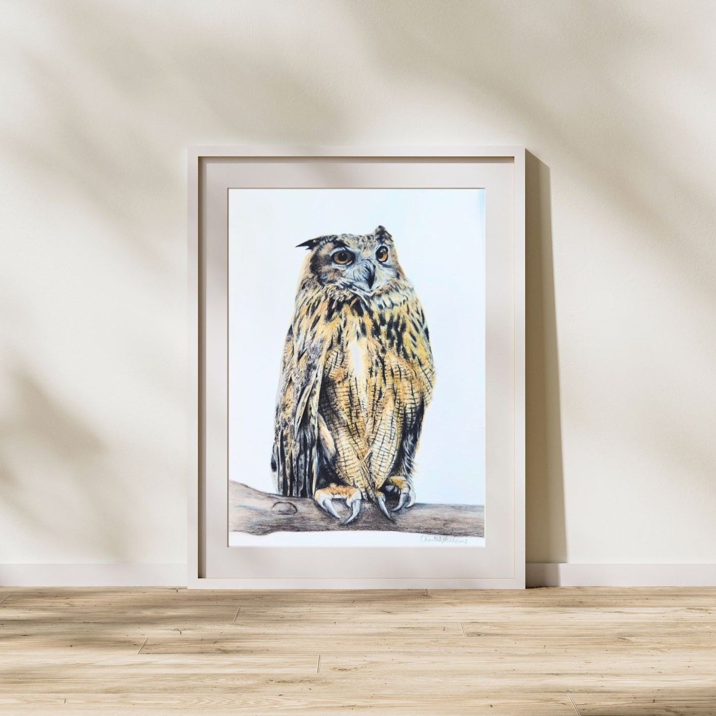 Owl art print, Woodland animal decor, Wildlife art, Giclee print on fine art paper