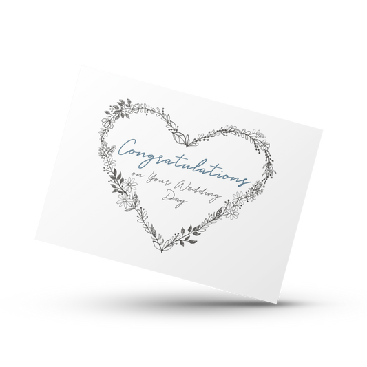 Congratulations on your wedding day card, Wedding card, Card for bride and groom, Newlywed card, Just married card, Best wishes wedding card