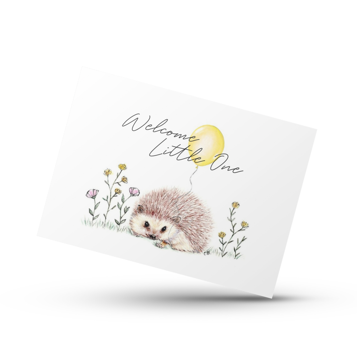 Welcome little one, New baby card, Baby shower card, Cute woodland animal card, Nursery card, Mom to be card, New mom dad card, Neutral baby