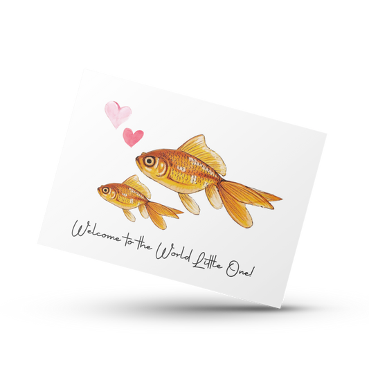 Welcome to the world little one, Baby shower card, New baby card, Baby girl card, Newborn congratulations, Expecting card, Gender neutral