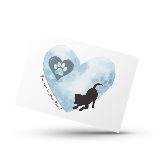Pet sympathy card, Furever in your heart, Dog memorial card, Dog loss card, Dog bereavement, Pet loss card, Thinking of you dog loss card