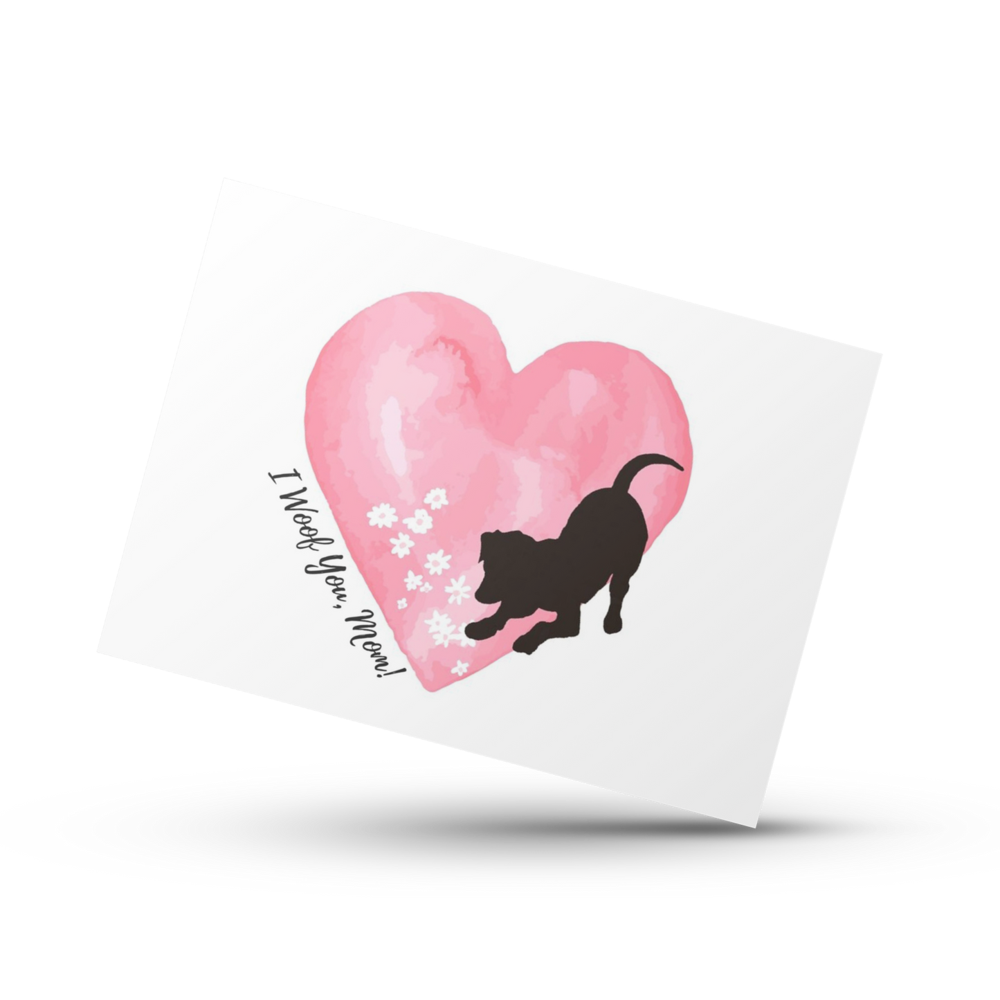 I woof you mom, Mother's Day card, Dog mom card, Fur mom card, Card from dog, Cute dog greeting card, I love you card for mom, Family pet
