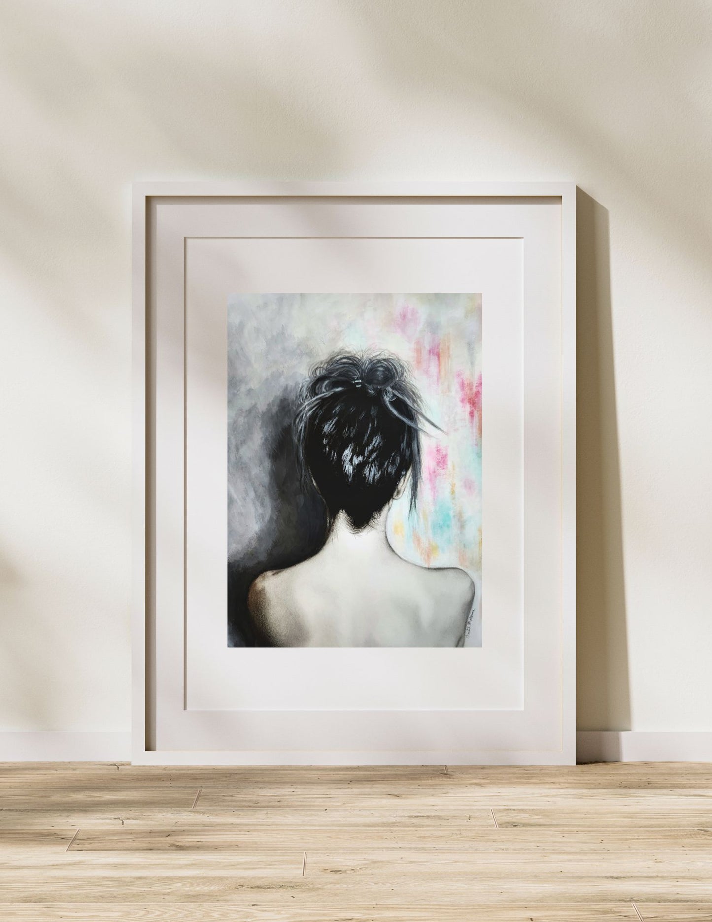 Two sides of grief, Giclee print on fine art paper, Grief series print from original artwork
