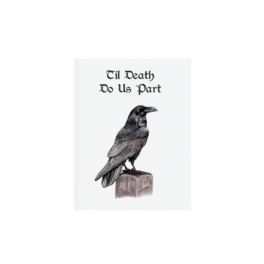 Til death do us part, Raven art print, Anniversary gift, Wedding gift, Gift for husband and wife, Gothic art, Bedroom decor, Living room art