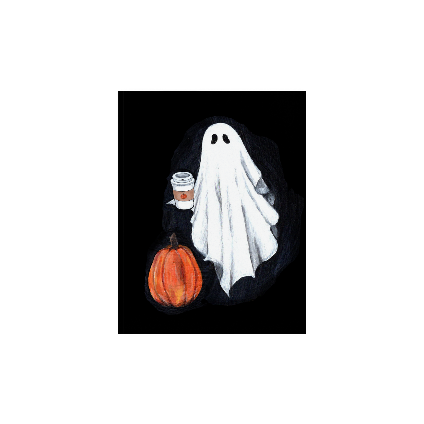 Halloween ghost wall art print, Spooky season room decor, Cute illustration print, Vintage ghost painting, Gothic art for her, Him, Friend