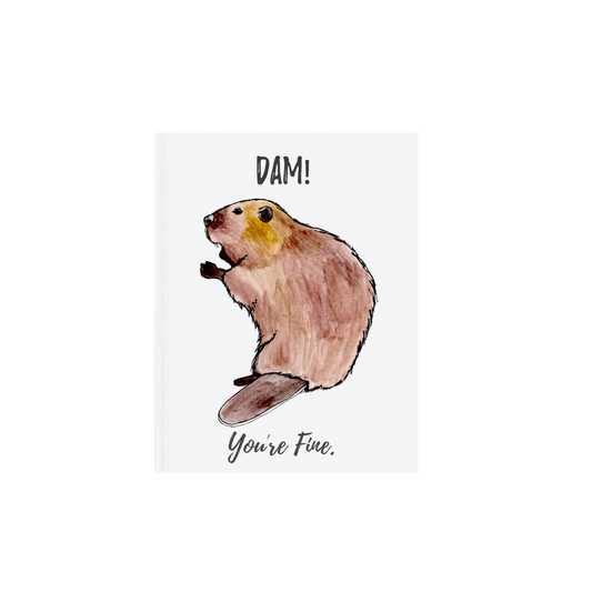 Dam you're fine, Anniversary gift, Wedding gift, Beaver pun art print, Gift for lover, Home decor, Gallery wall art, Gift for partner, Love