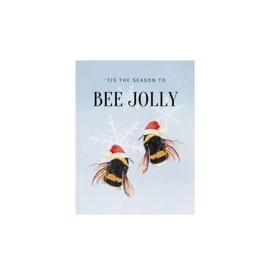 Bee Christmas decor, Tis the season to bee jolly, Santa hat bees, Christmas bee, Hap-bee holidays, Cute funny Christmas decor, Bee Merry art