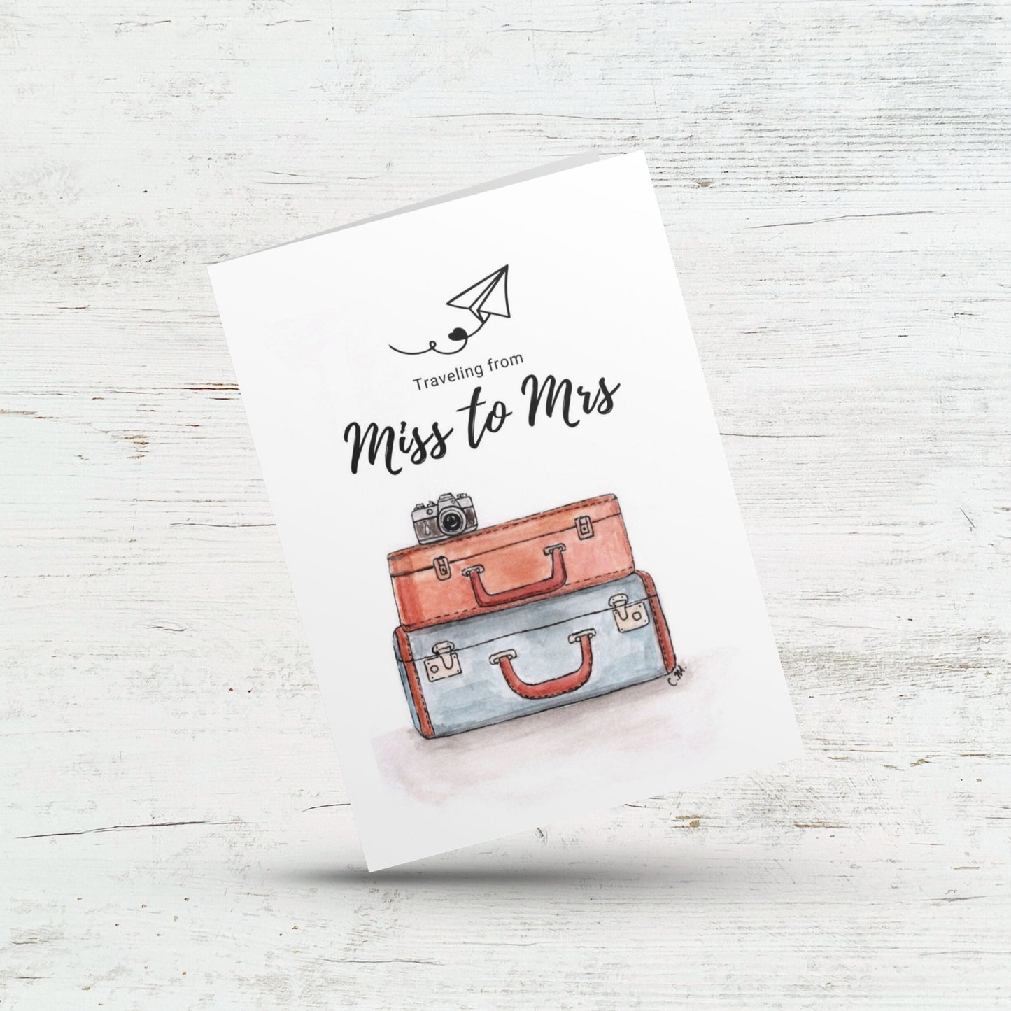 Traveling from miss to mrs, Cute bridal shower, Bride to be card, Future mrs engagement card for her, Bachelorette for friend, Bestie, bff