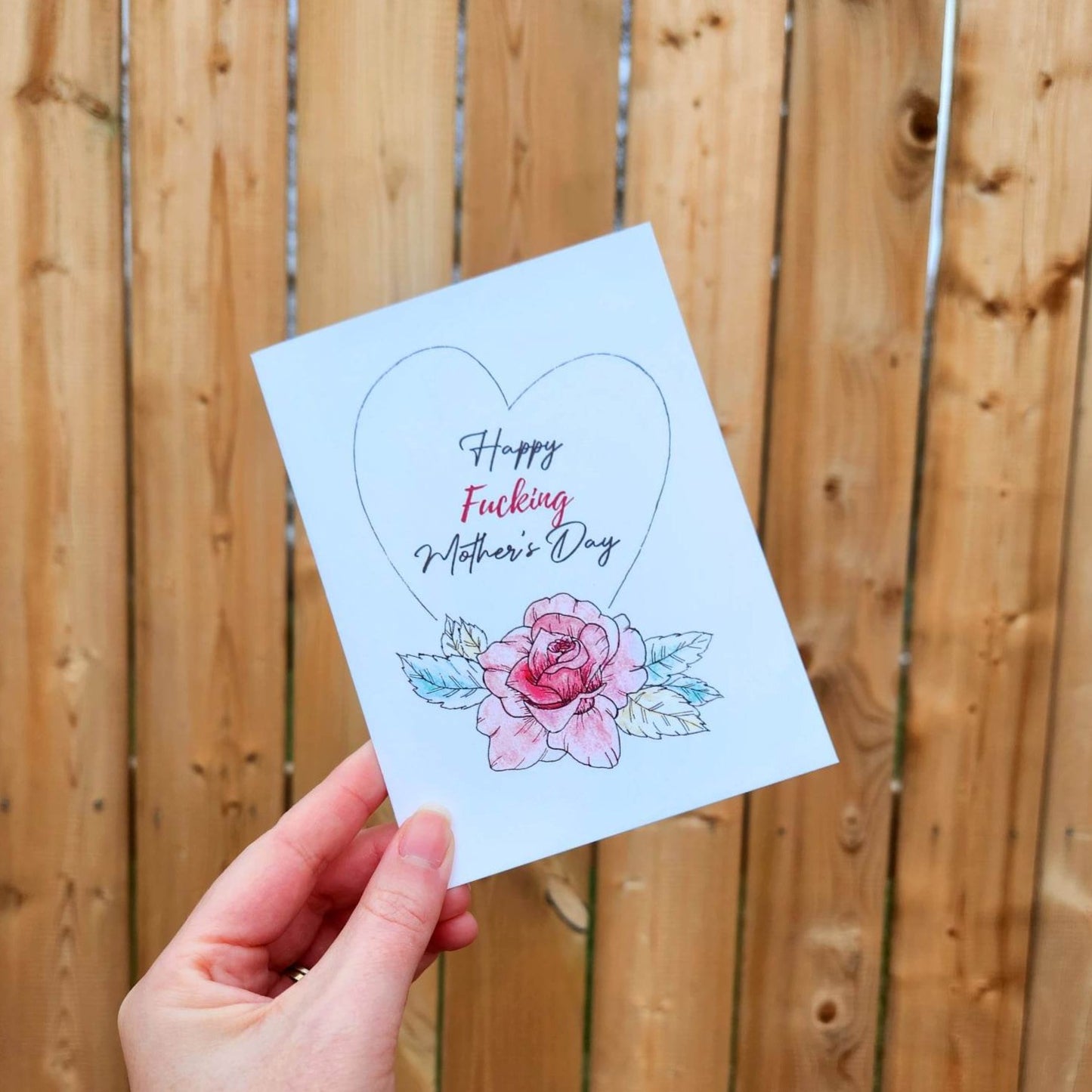 Happy fucking mother's day, Mother's day card, Sweary card, Cute cuss card for mom, Funny Mother's day card for wife, Card for bestie mom