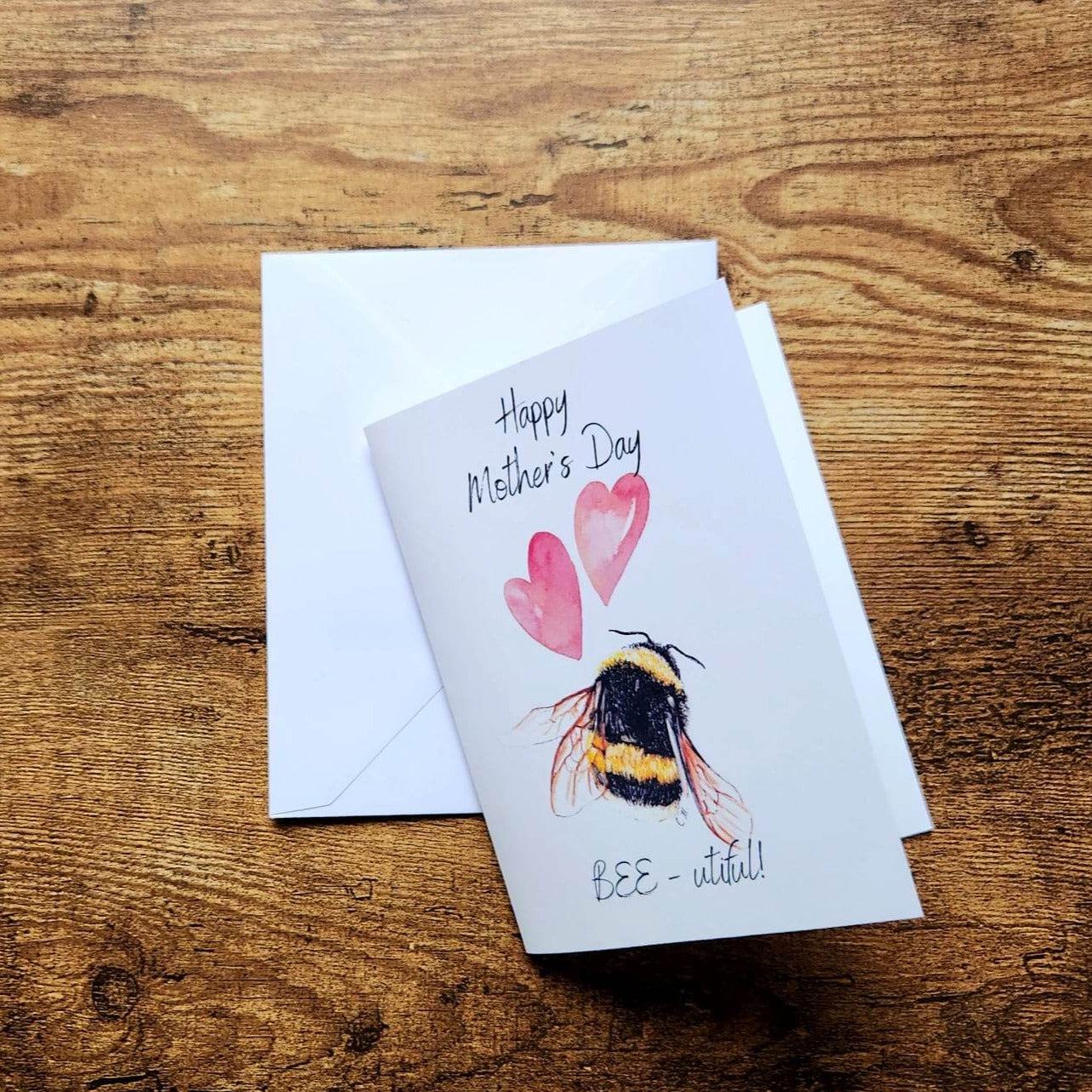 Happy Mother's Day bee-utiful, Beautiful card for mom, Mother's Day card, Wife Mother's day card, Bee pun card, Cute bee card, Appreciation