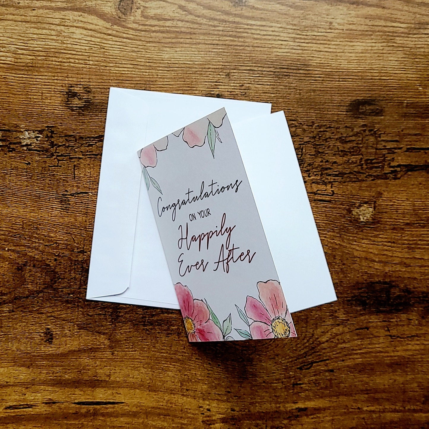 Congratulations on your happily ever after, Wedding card, Card for bride and groom, Happy couple card, Card for bride to be, Congrats card