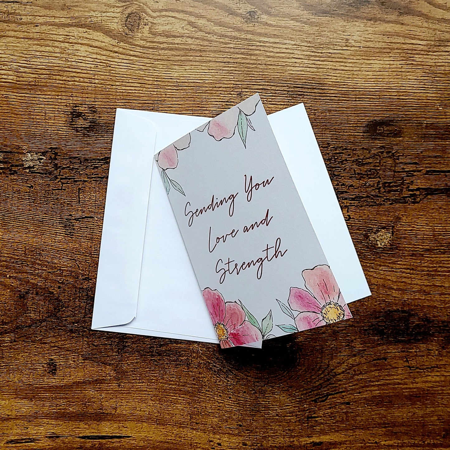 Sympathy and loss card, Sending you love and strength, Thinking of you card, friendship card, bereavement card, Terminal illness card, Love