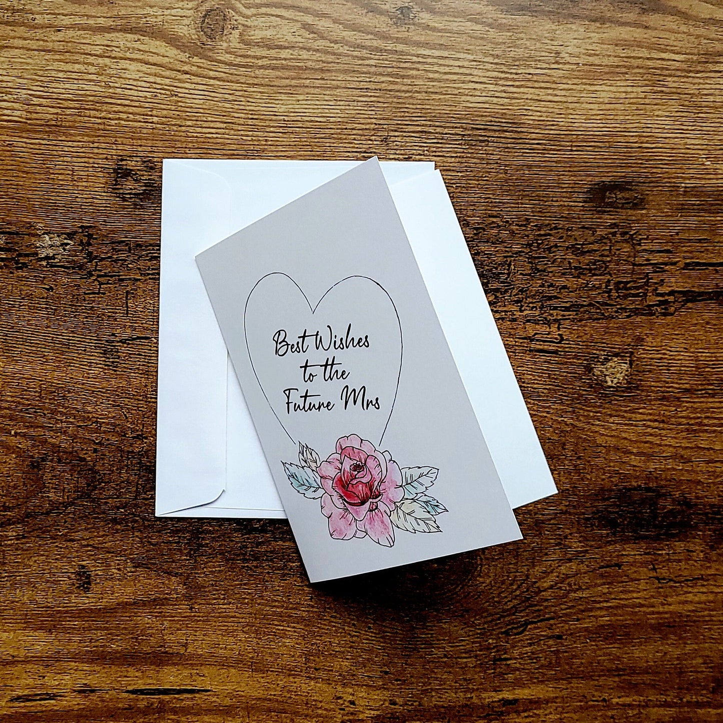 Bridal shower card, Best wishes to the future Mrs, Engagement card, Card for Bride to be, Card for friend, Card for her, Future wife