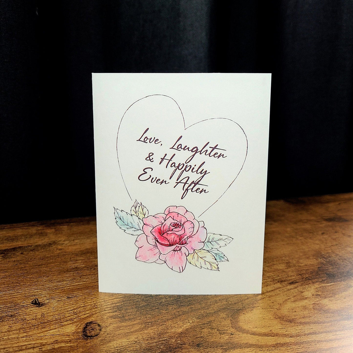 Wedding day card, Engagement card for couple, Love laughter and happily ever after, Love card, Cute couple card, Card for bride and groom