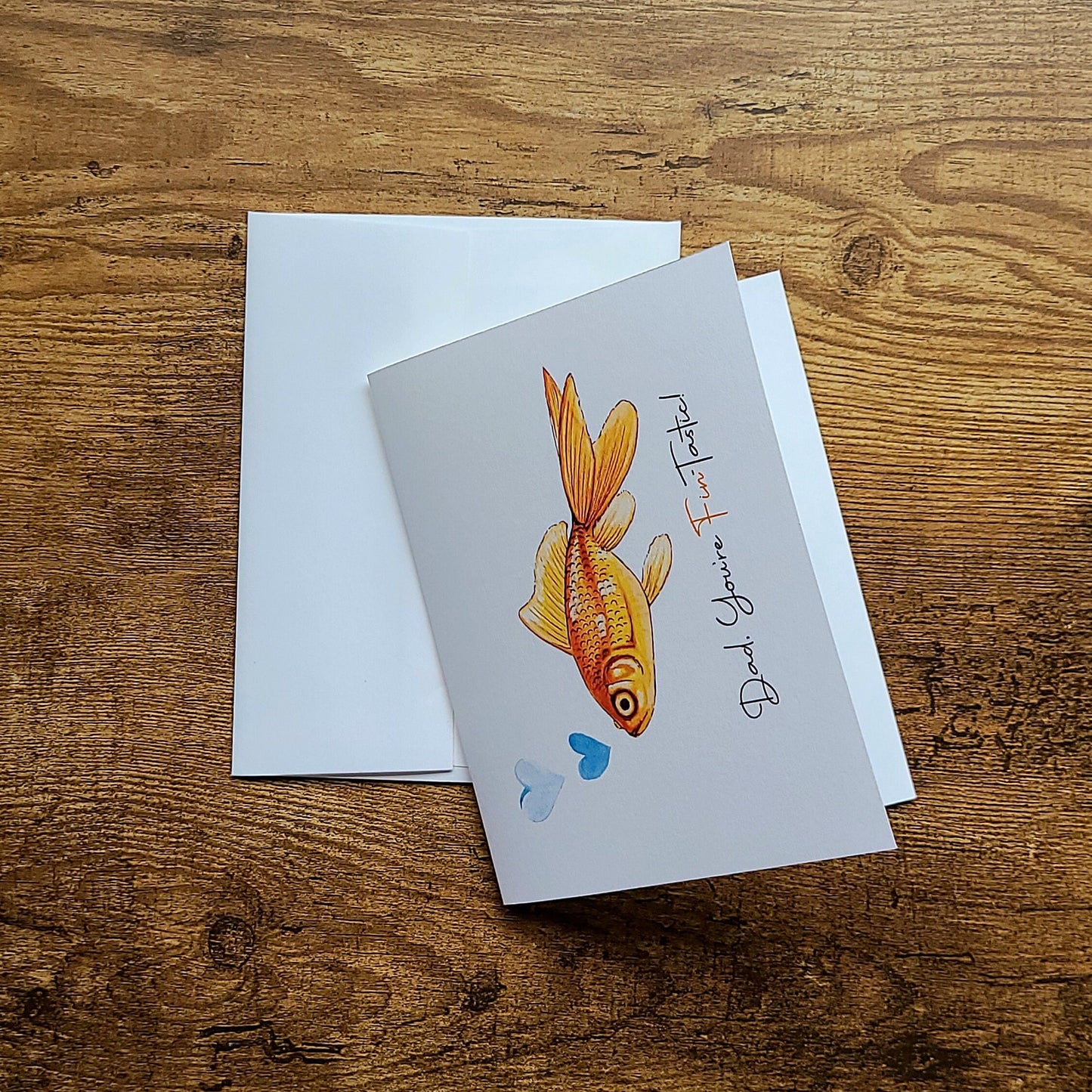 Dad you are FinTastic, Father's Day card, Happy Father's Day, Celebrate dad, Fish pun card, Animal pun card, Punny card, Cute card for him