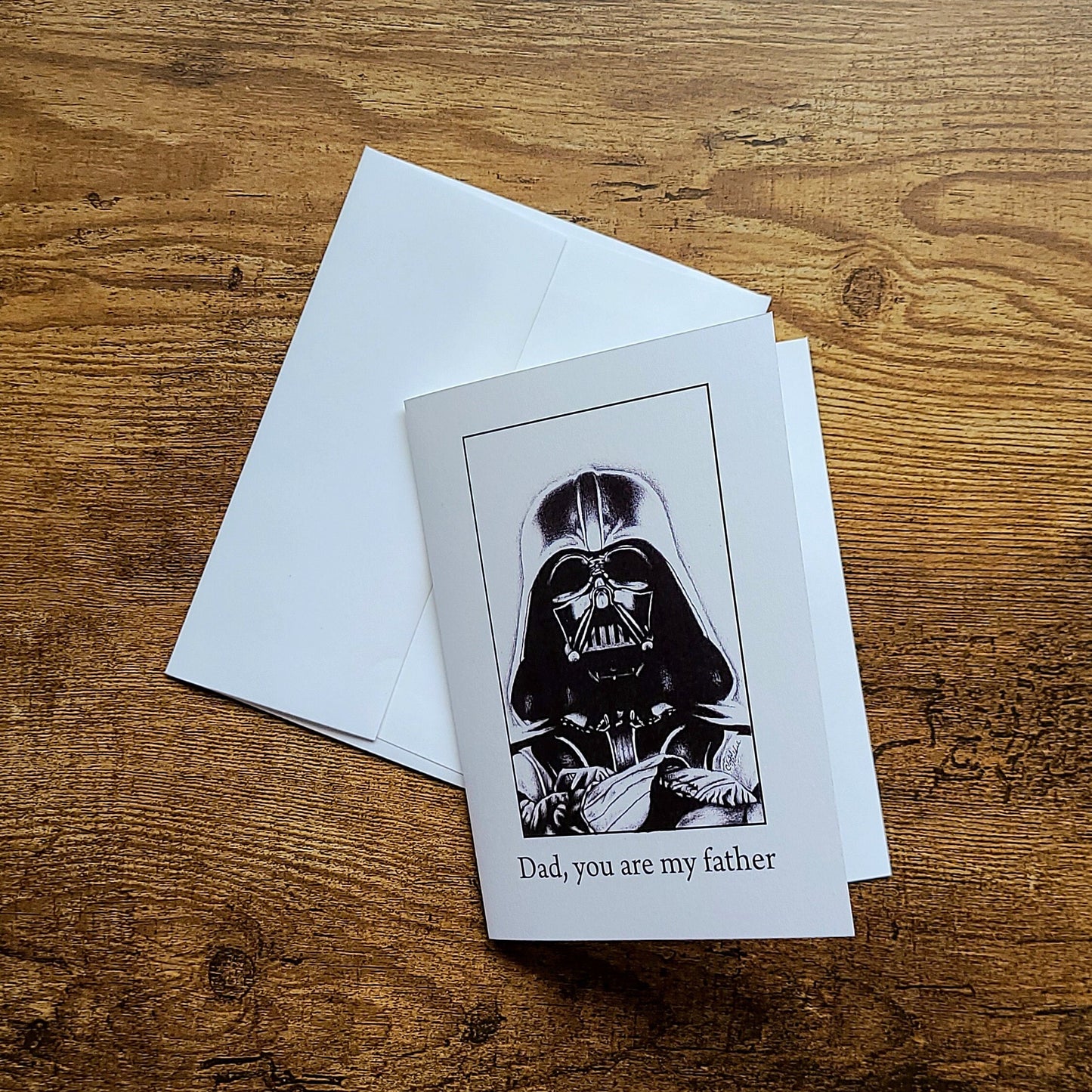 Dad you are my father, The dark side card, Father's day card, Funny fathers day card, Nerd card, The force card for dad, Movie theme card