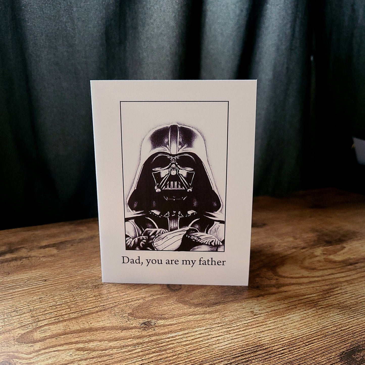 Dad you are my father, The dark side card, Father's day card, Funny fathers day card, Nerd card, The force card for dad, Movie theme card